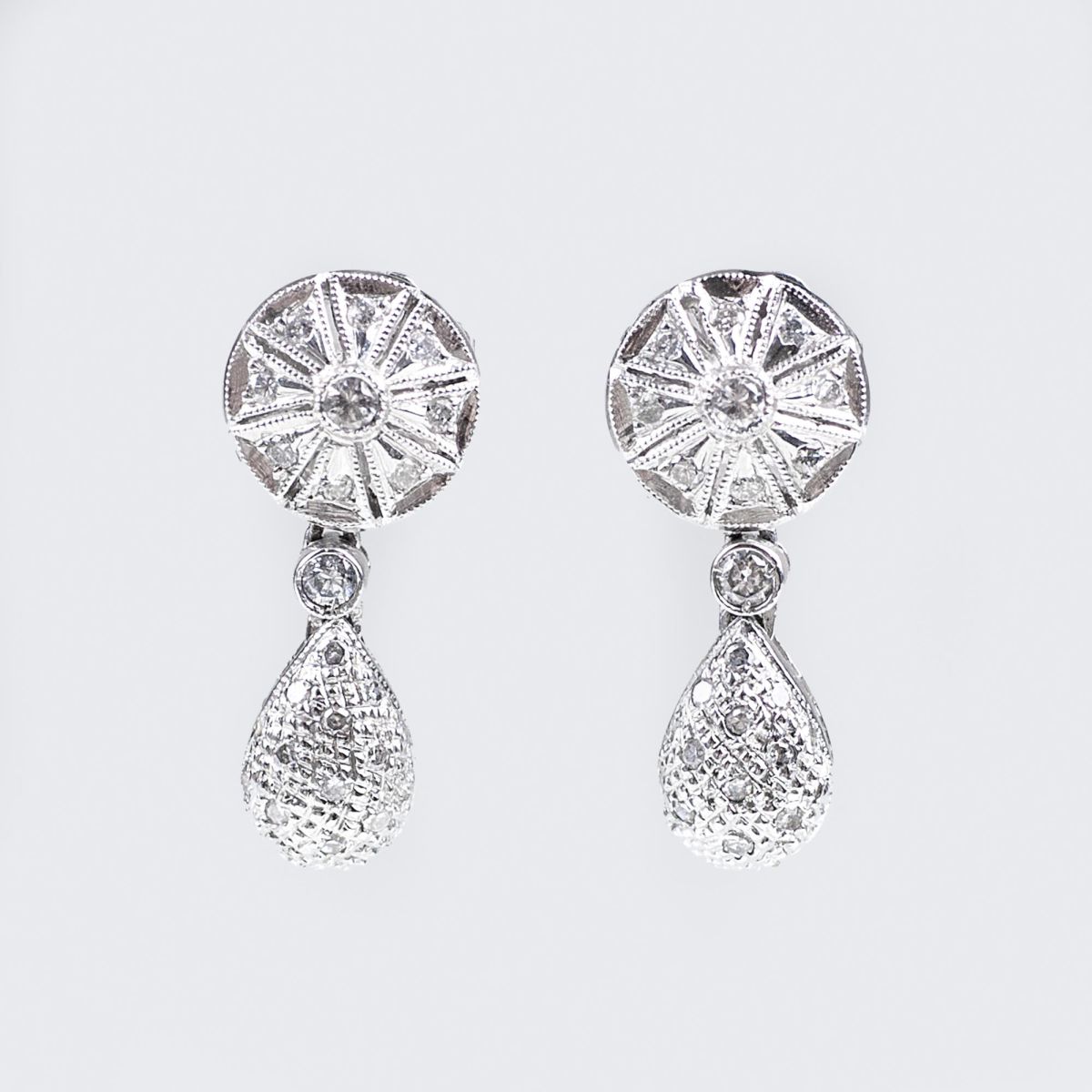 A Pair of Diamond Earrings