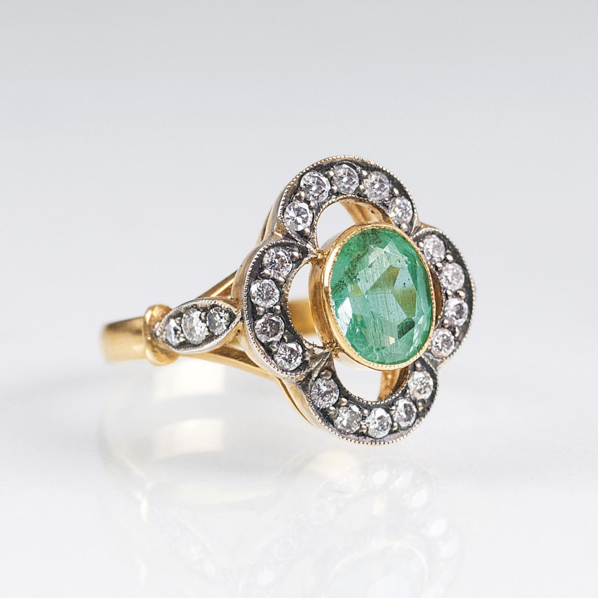 An Emerald Diamond Ring