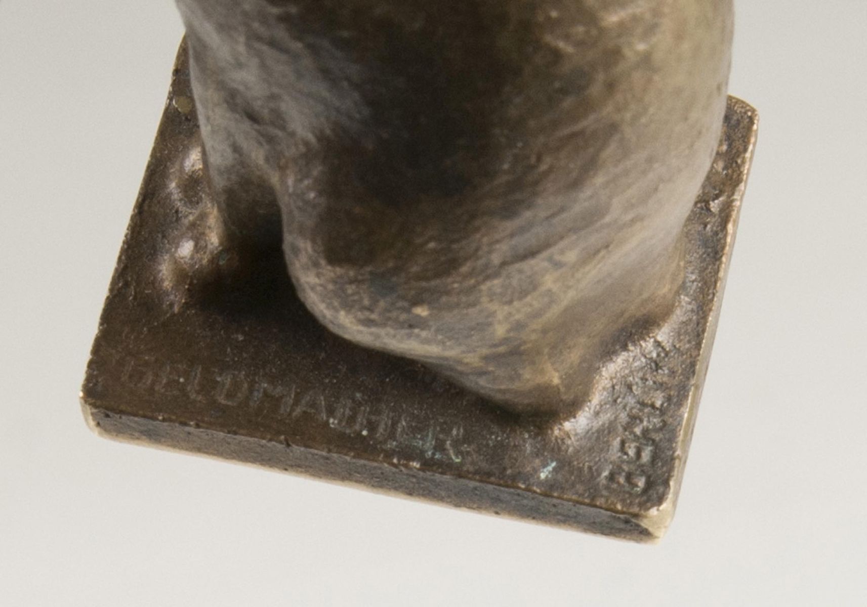 A Small Animal Bronze 'Seated Cat' - image 2