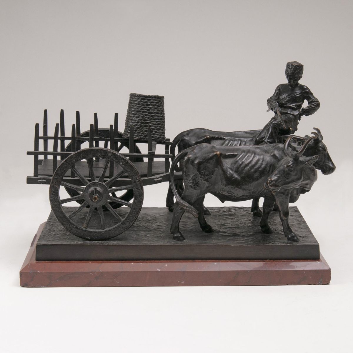 A Bronze Group of an Oxen Cart in the Caucasus - image 2