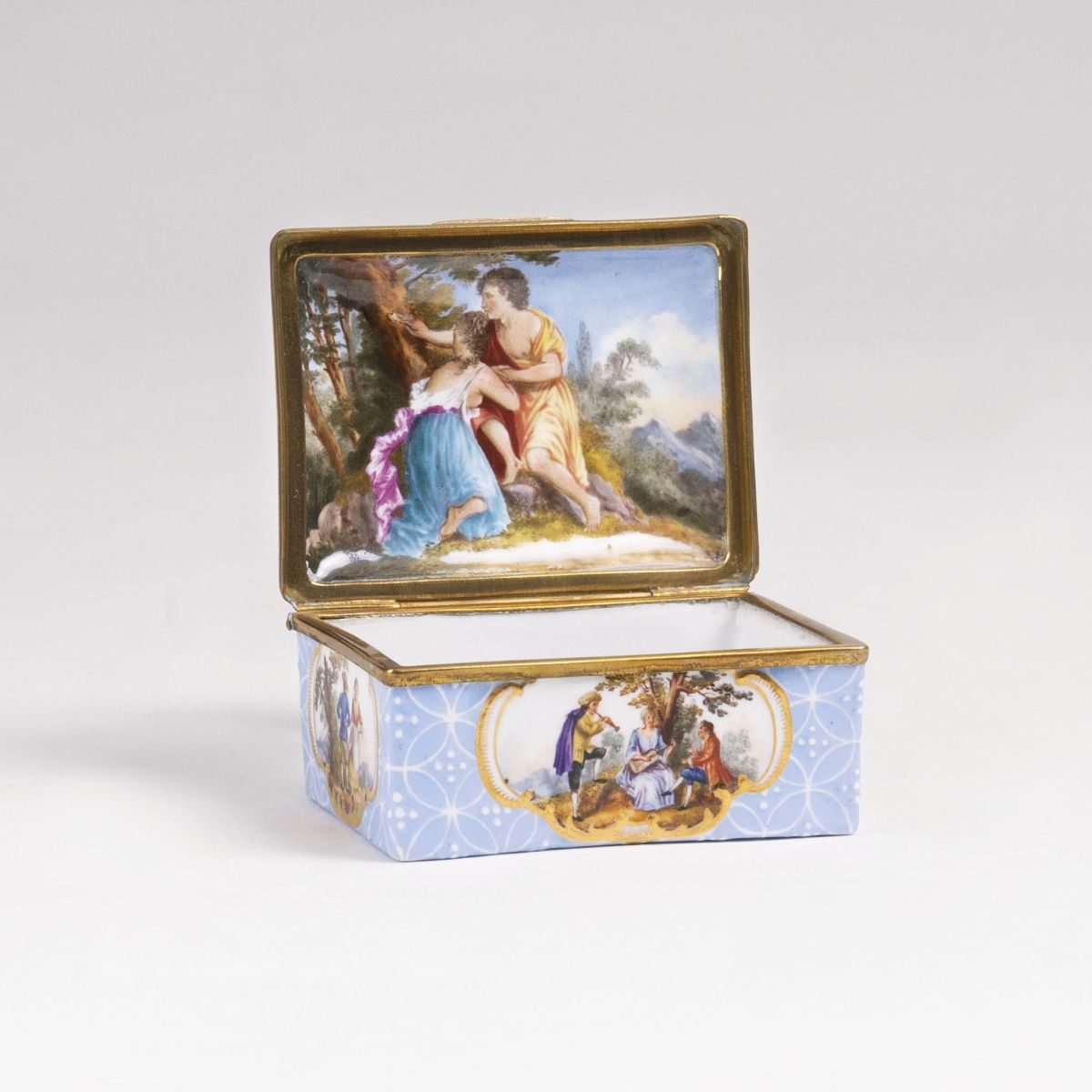 A Snuff Box  with Gallant Scenes