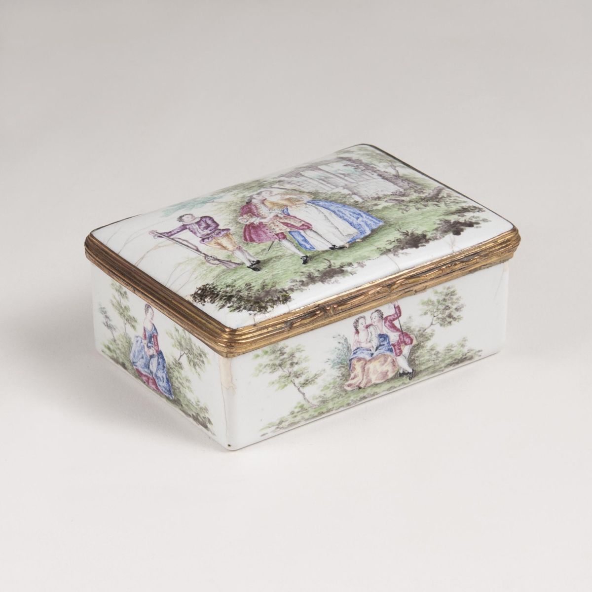 An Enamel Snuff Box with Gallant Scenes - image 2