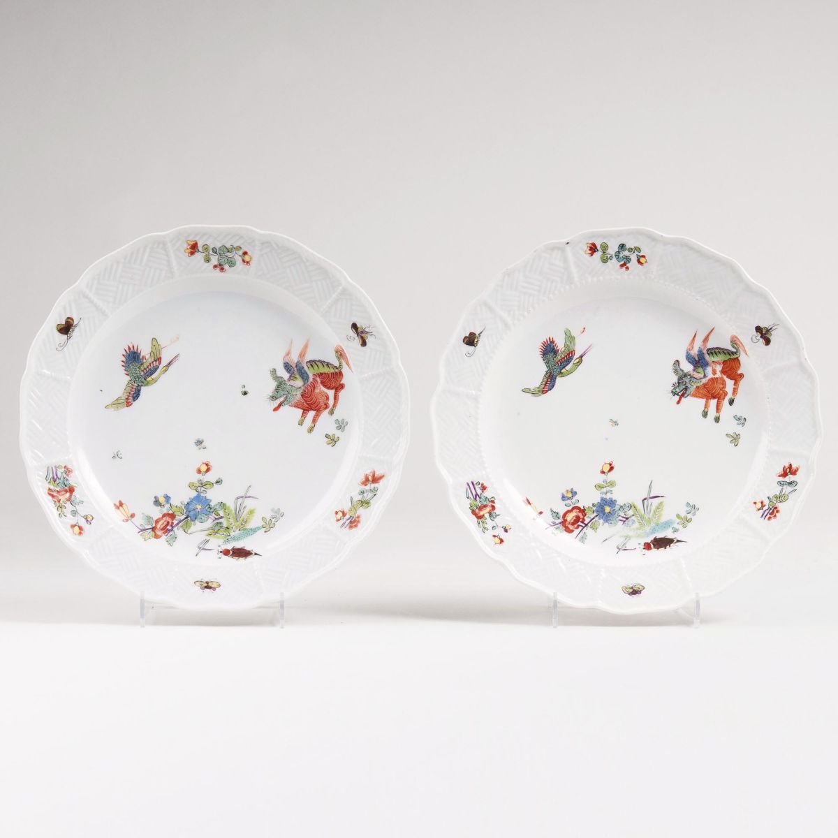 A Pair of Plates 'Korean Lion'