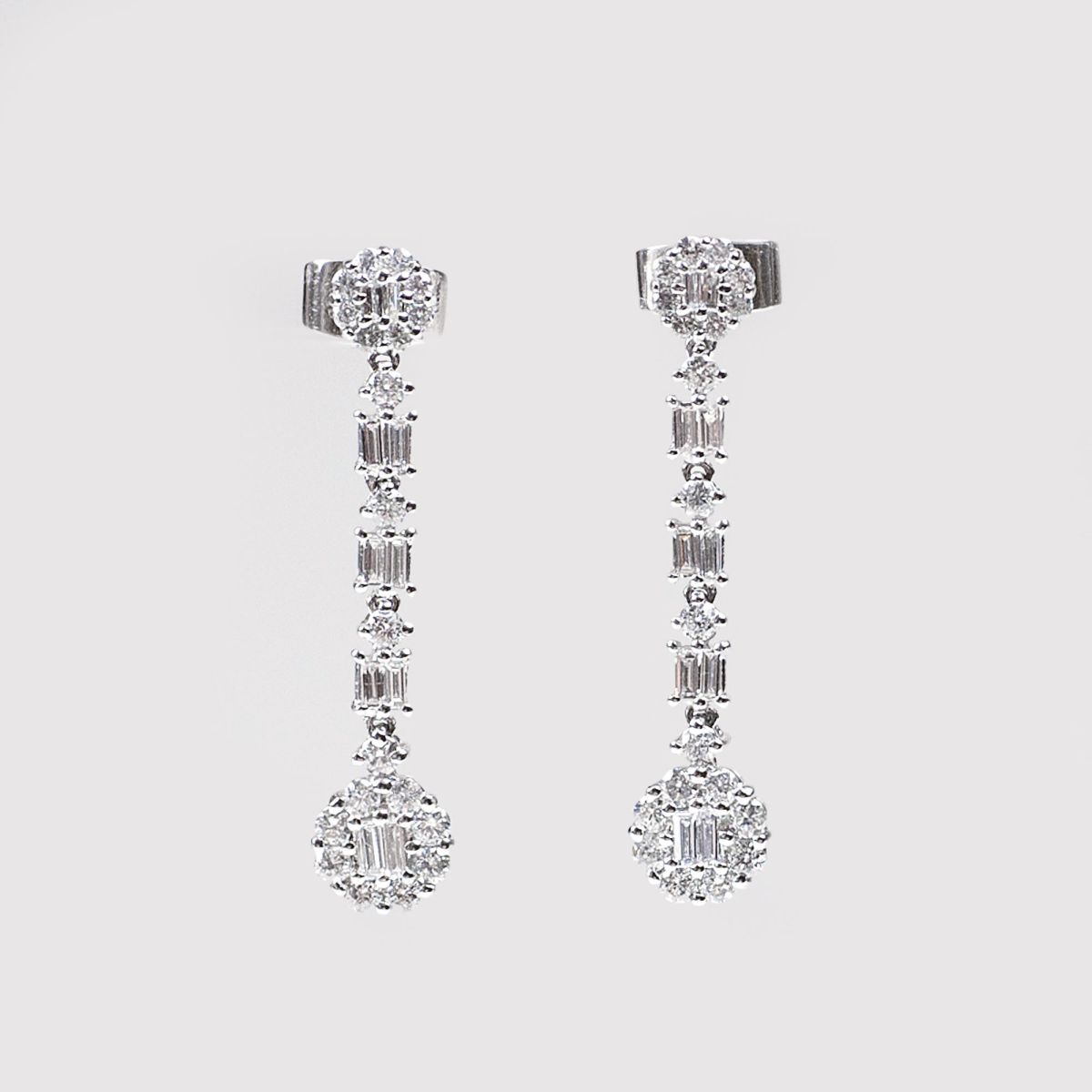 A Pair of Diamond Earrings