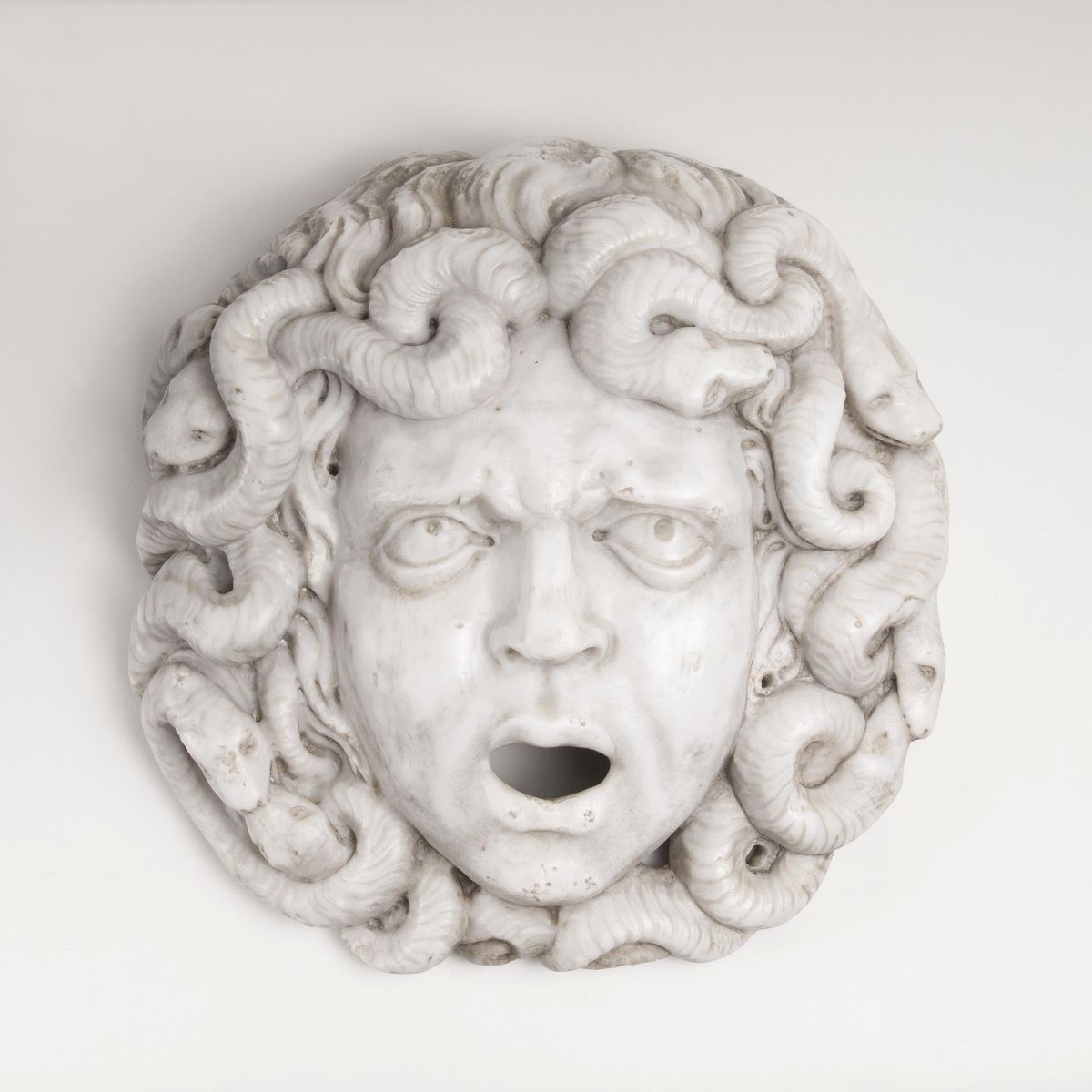 A Very Imposing Marble Fountain Head of Medusa