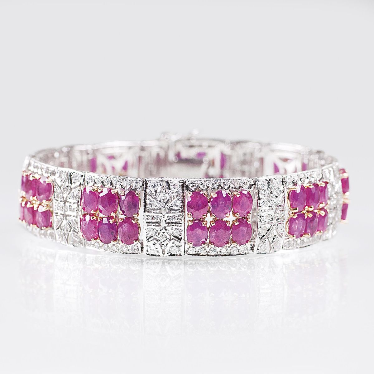 A highcarat Diamond Ruby Bracelet