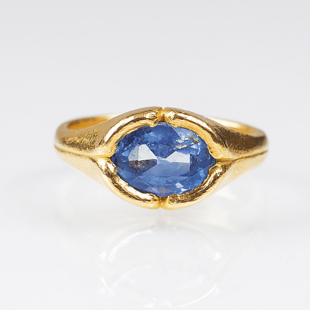A Gold Ring with Sapphire by Armin Haase