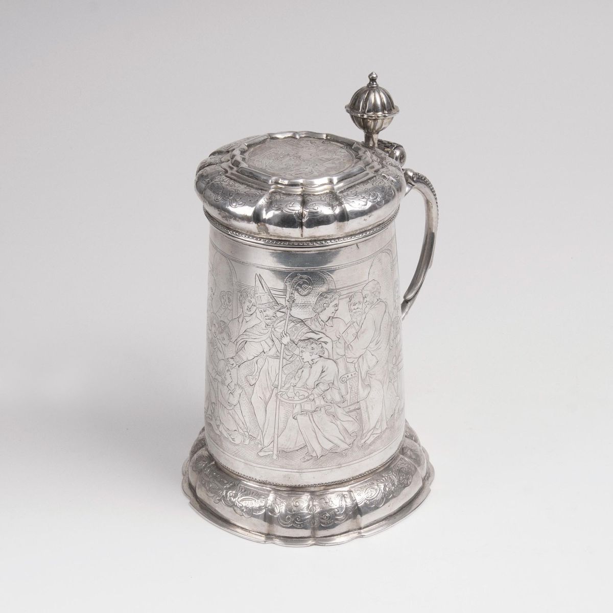 A Rare Lübeck Tankard with Sacral Motif A Rare Lübeck Tankard with Sacral Motif