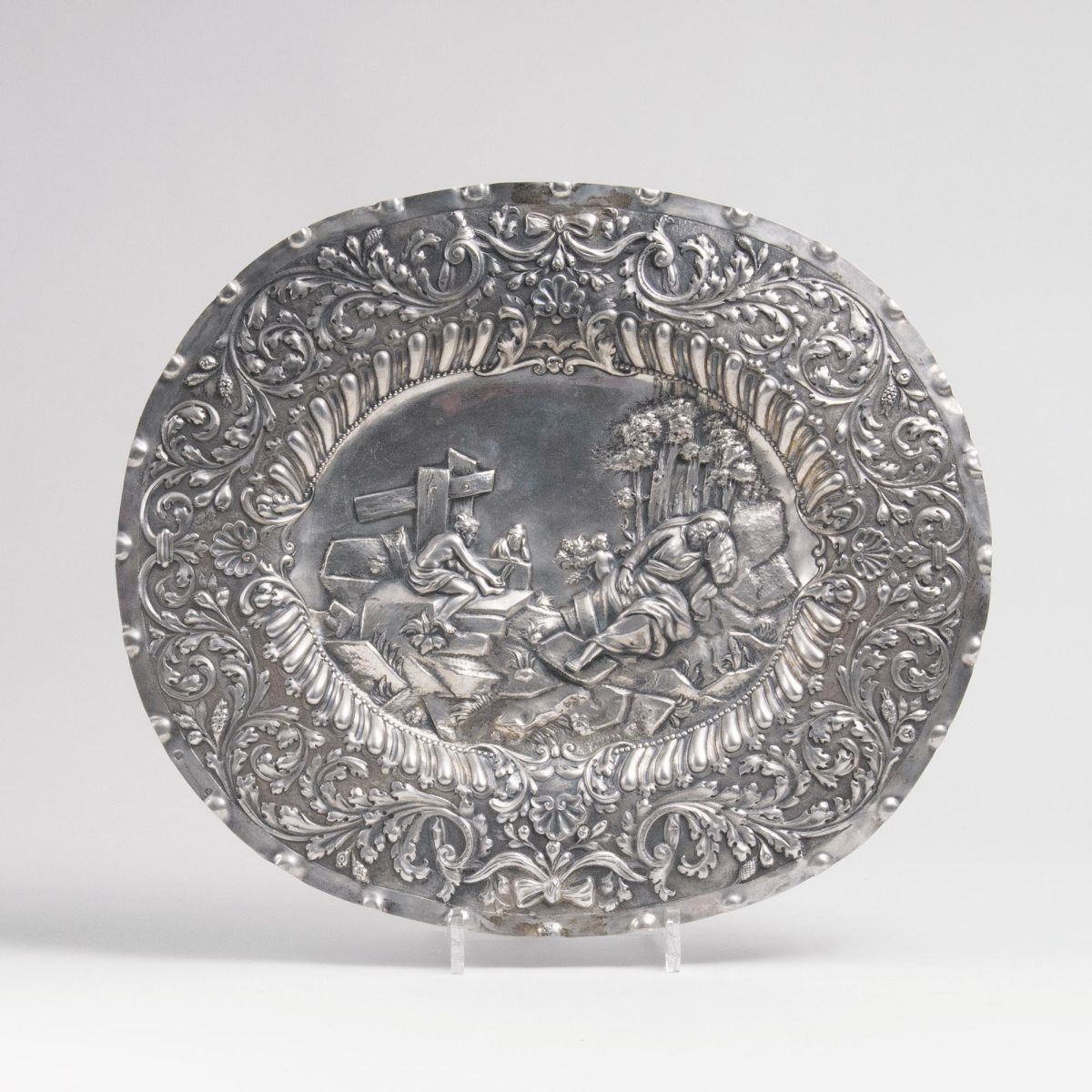A Nuremberg Relief Plate with Figural Scenery