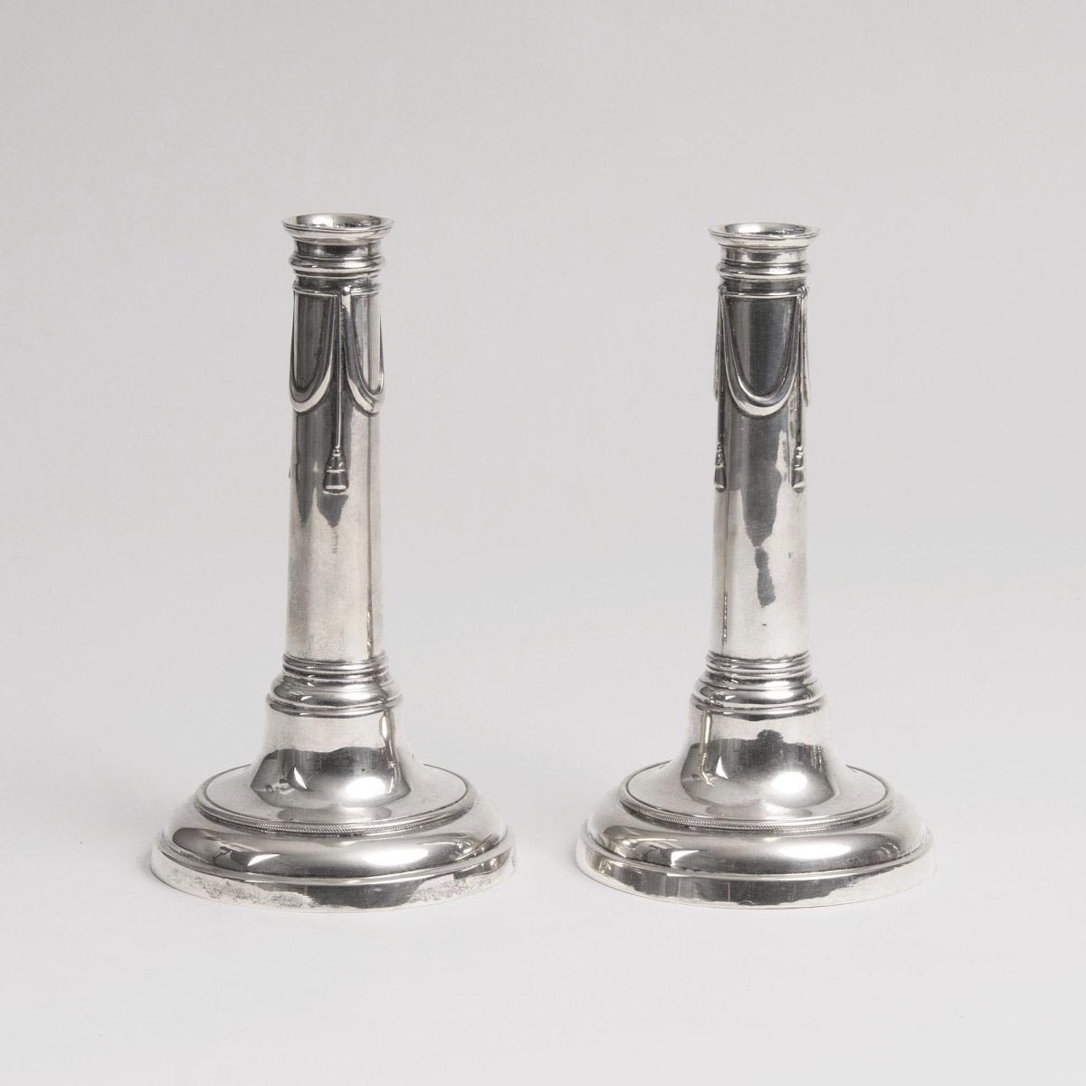 A Pair of Classicistic Candelholders