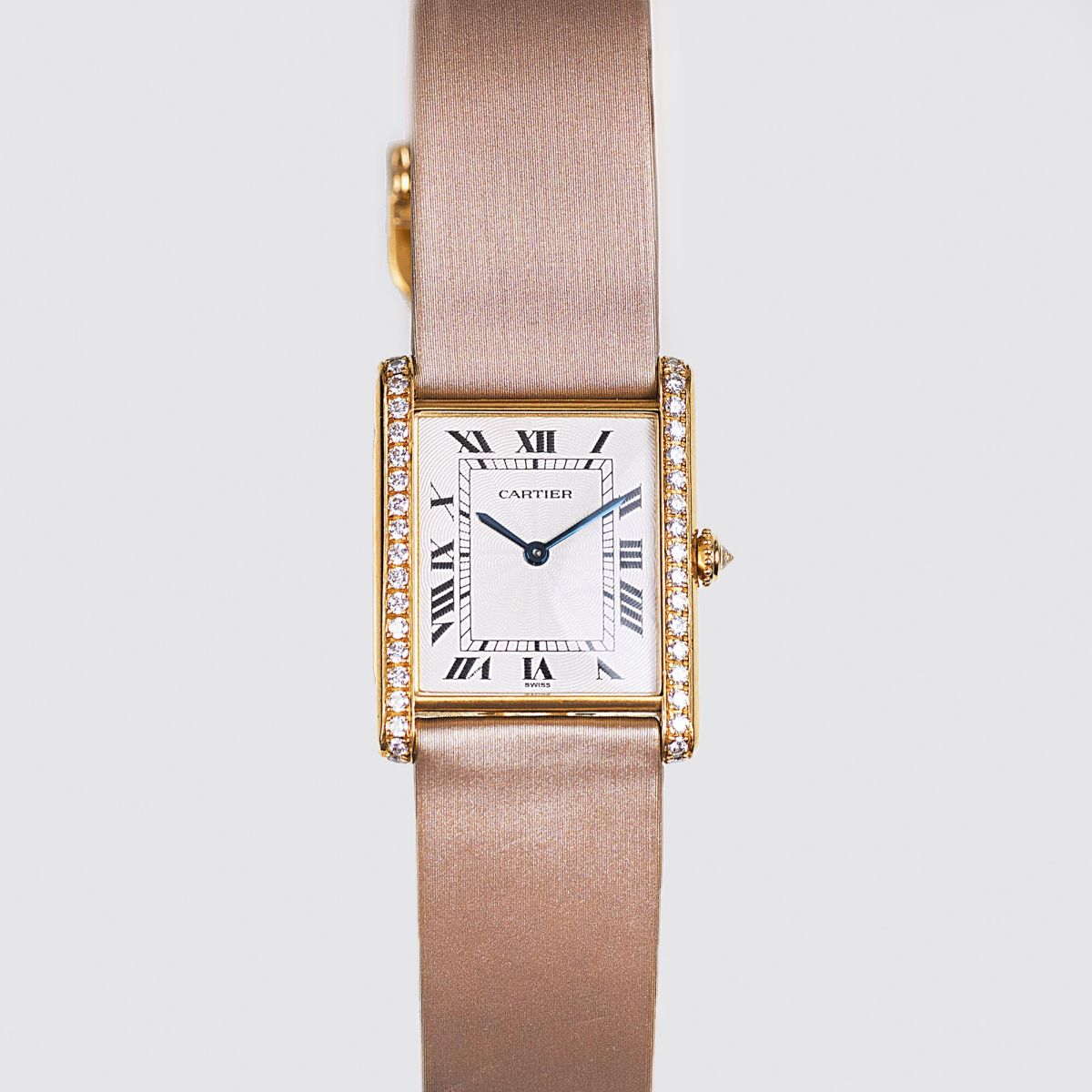 A Ladies' Watch 'Tank' with Diamonds