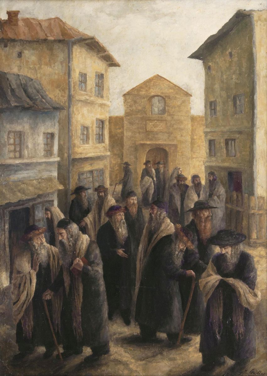 Vor der Synagoge