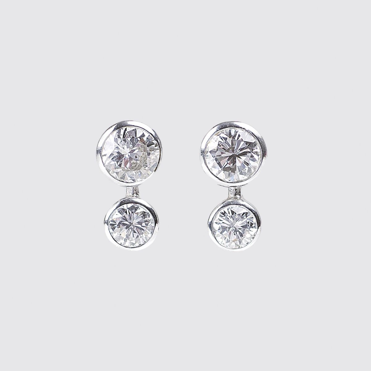 A Pair of Solitaire Earrings