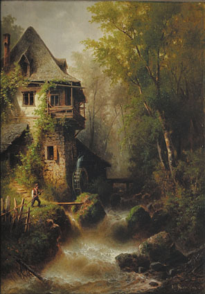 A watermill in the woodlands