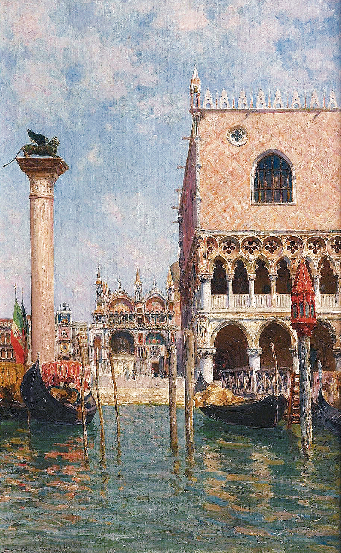 Venedig: Blick auf Dogenpalast, Piazzetta und San Marco