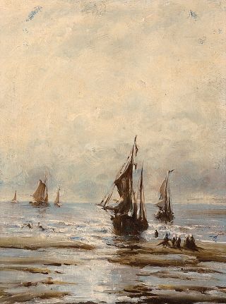 Segelschiffe vor der Küste