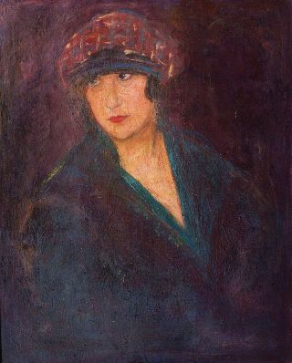 Portrait of a Lady with a modern Hat" (about 1925)