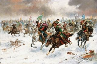 "A Russian Horse-Battle in Wintertime"
