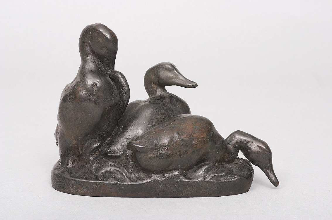 Bronze-Figur 'Drei Enten'