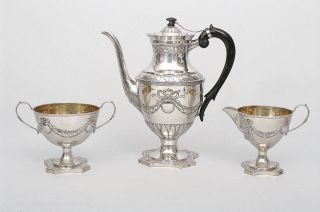 A Louis-Seize coffee service with festons