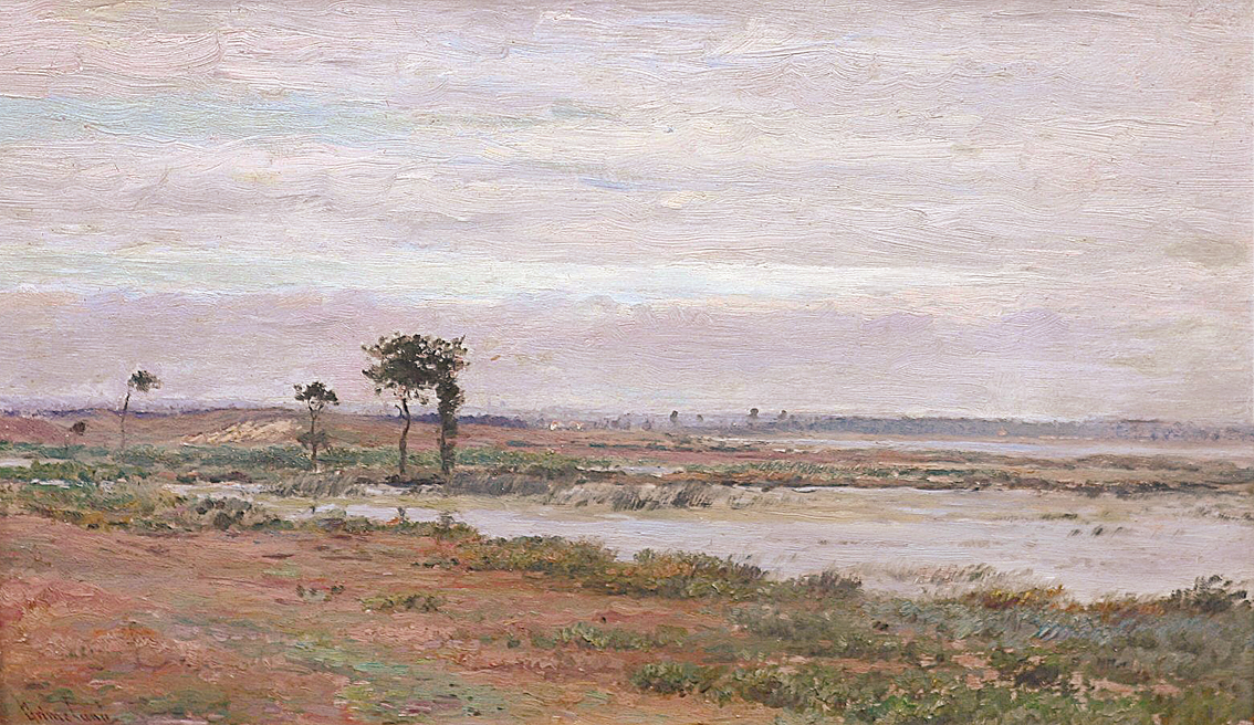 A wide landscape with houses