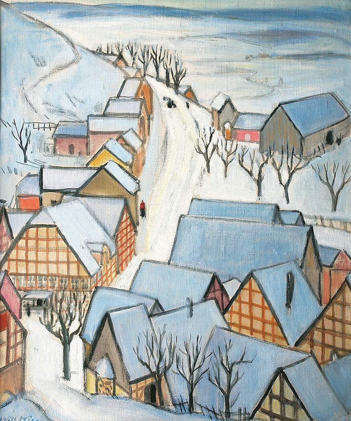 A winterly village