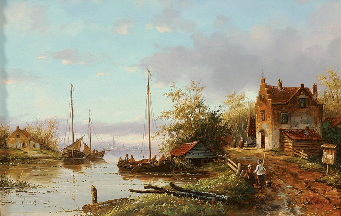 Dick de Vries - A pathway near the river A pathway near the river