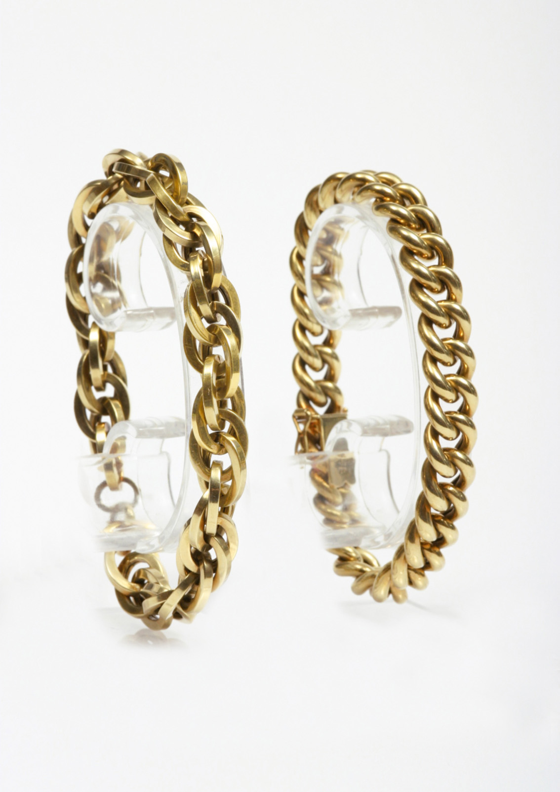A pair of golden bracelet