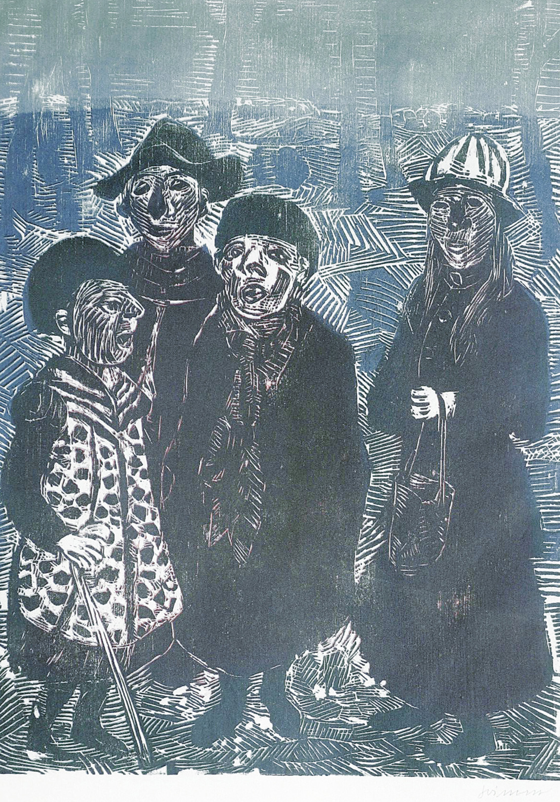 Four masked children