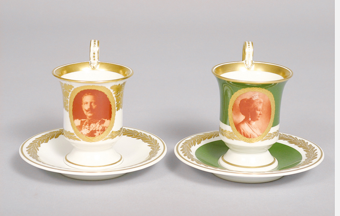 A cup and saucer 'Emperor Wilhelm II'