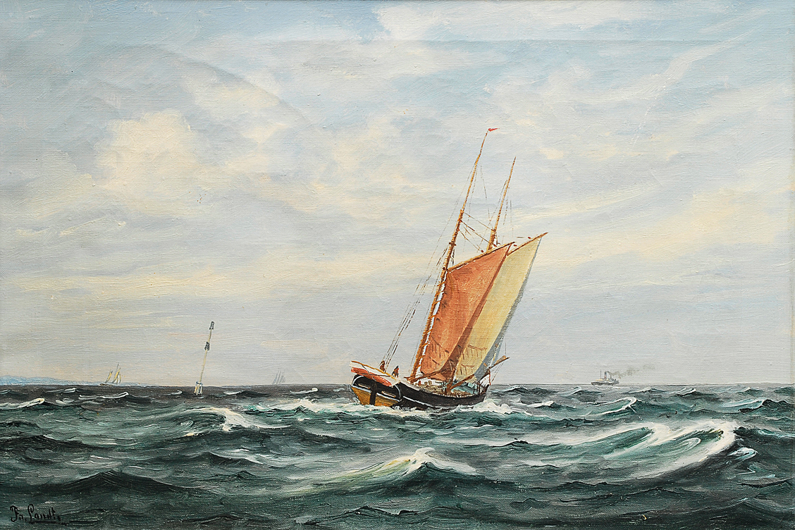 A sailingboat at sea