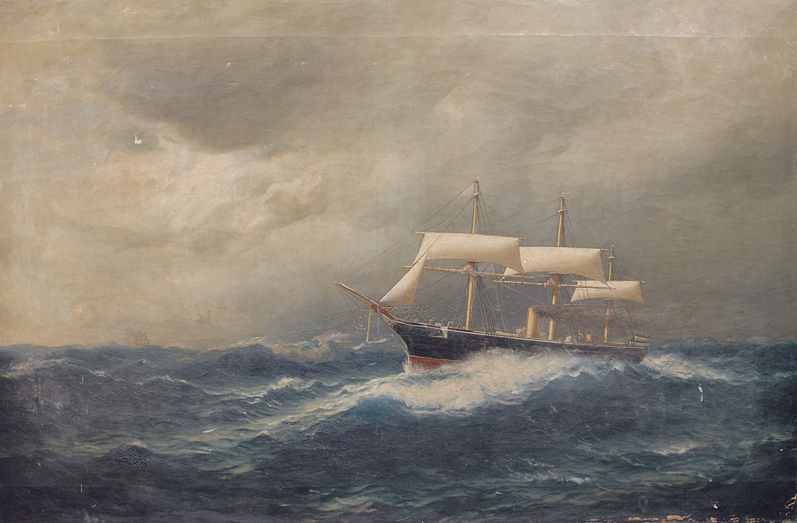 The frigate Bismarck in the Indian Ocean