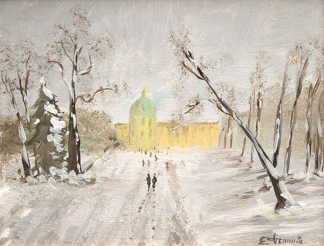The castle Charlottenburg in the winter