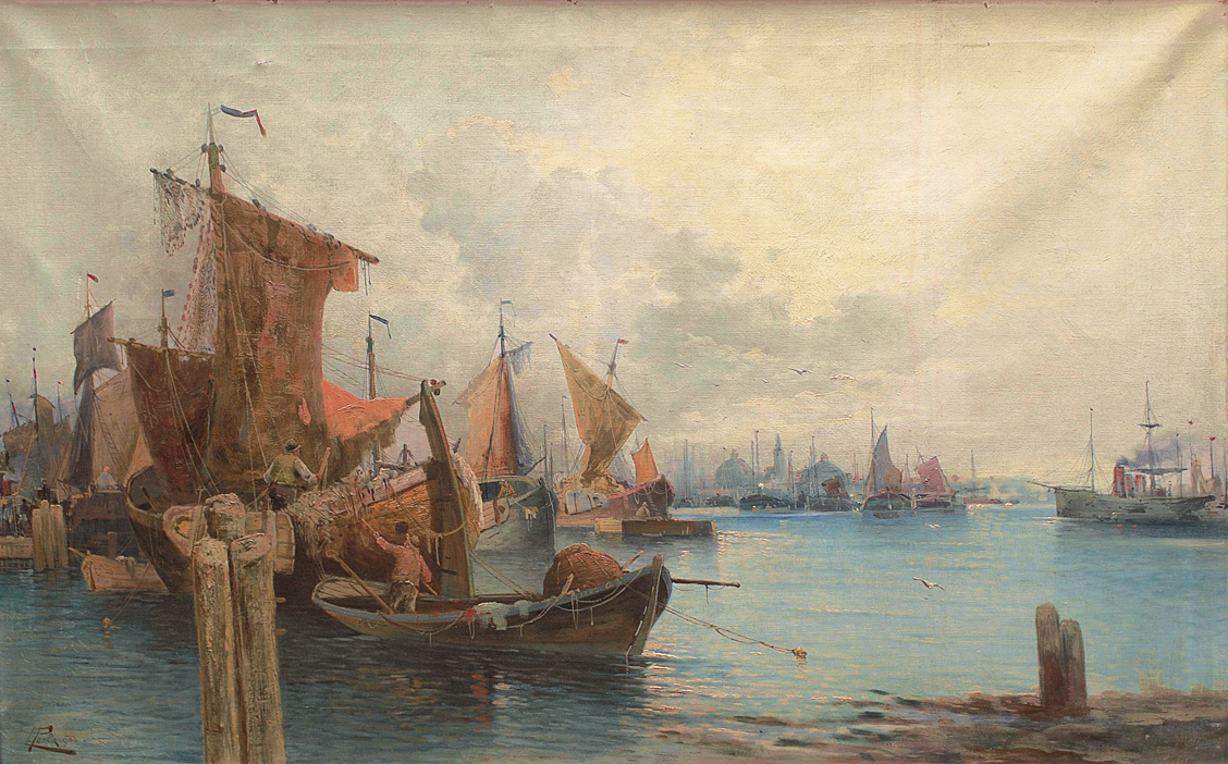 The harbour with a view of Venice