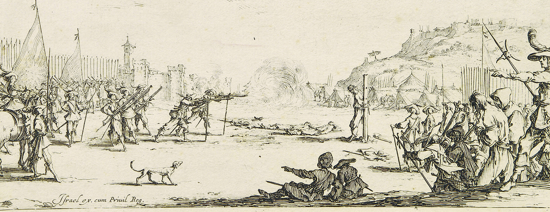 2 etchings 'Les Grandes Miseres de la Guerre'