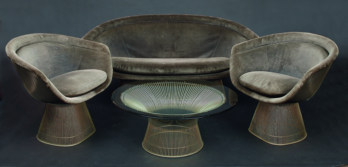 A rare collection of furniture socalled 'Platner-Collection' by Knoll