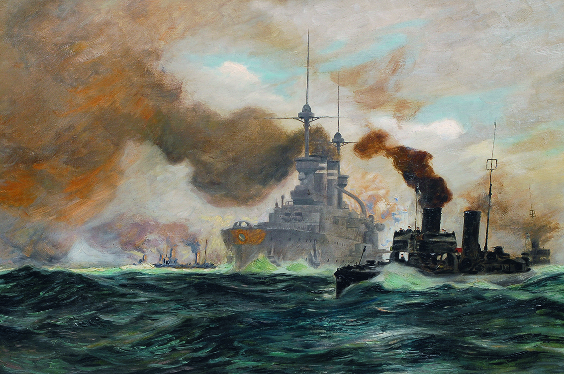 Durchbruch der Torpedoboote mit SMS Zähringen