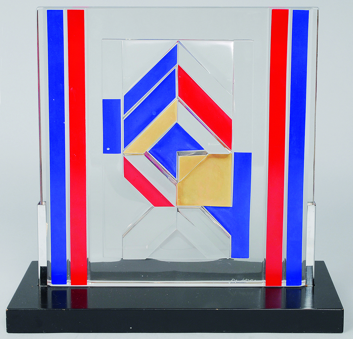 Moderne Glasskulptur 'Glas-Zeichen'