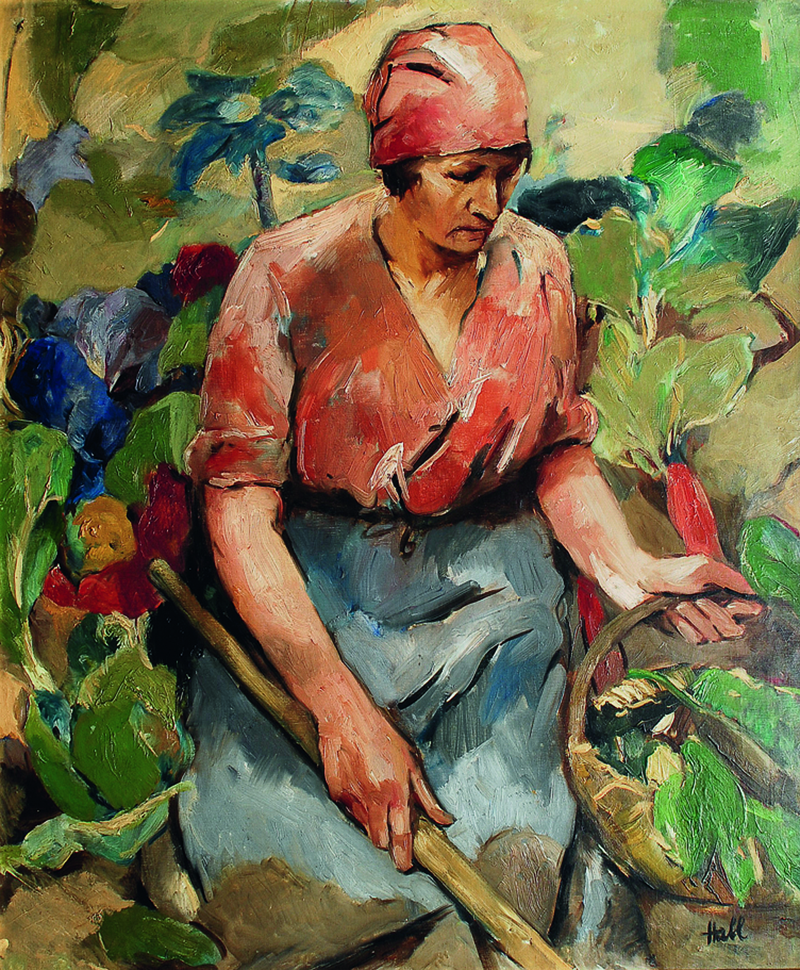 A woman in the garden