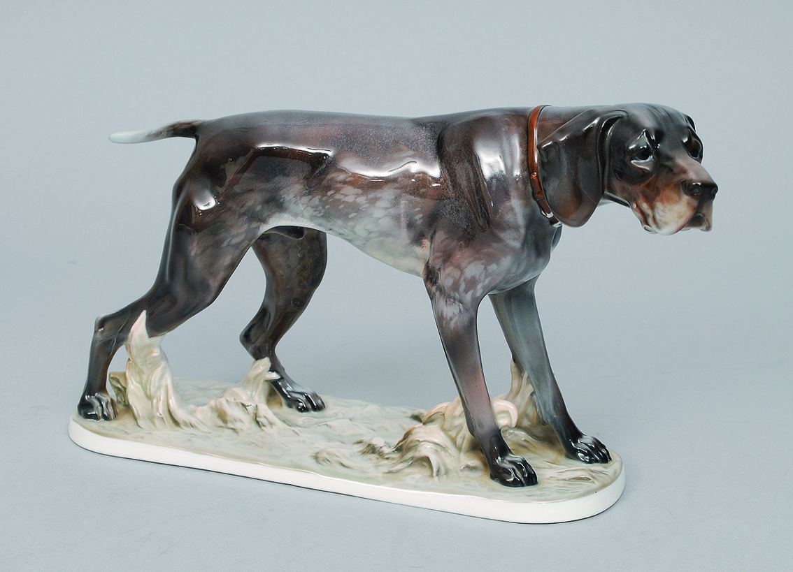 An animal figure of a hound