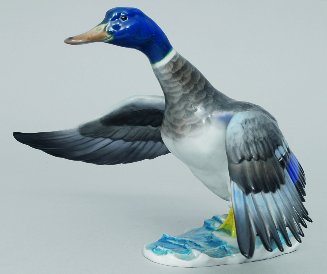 A animal figurine of a duck