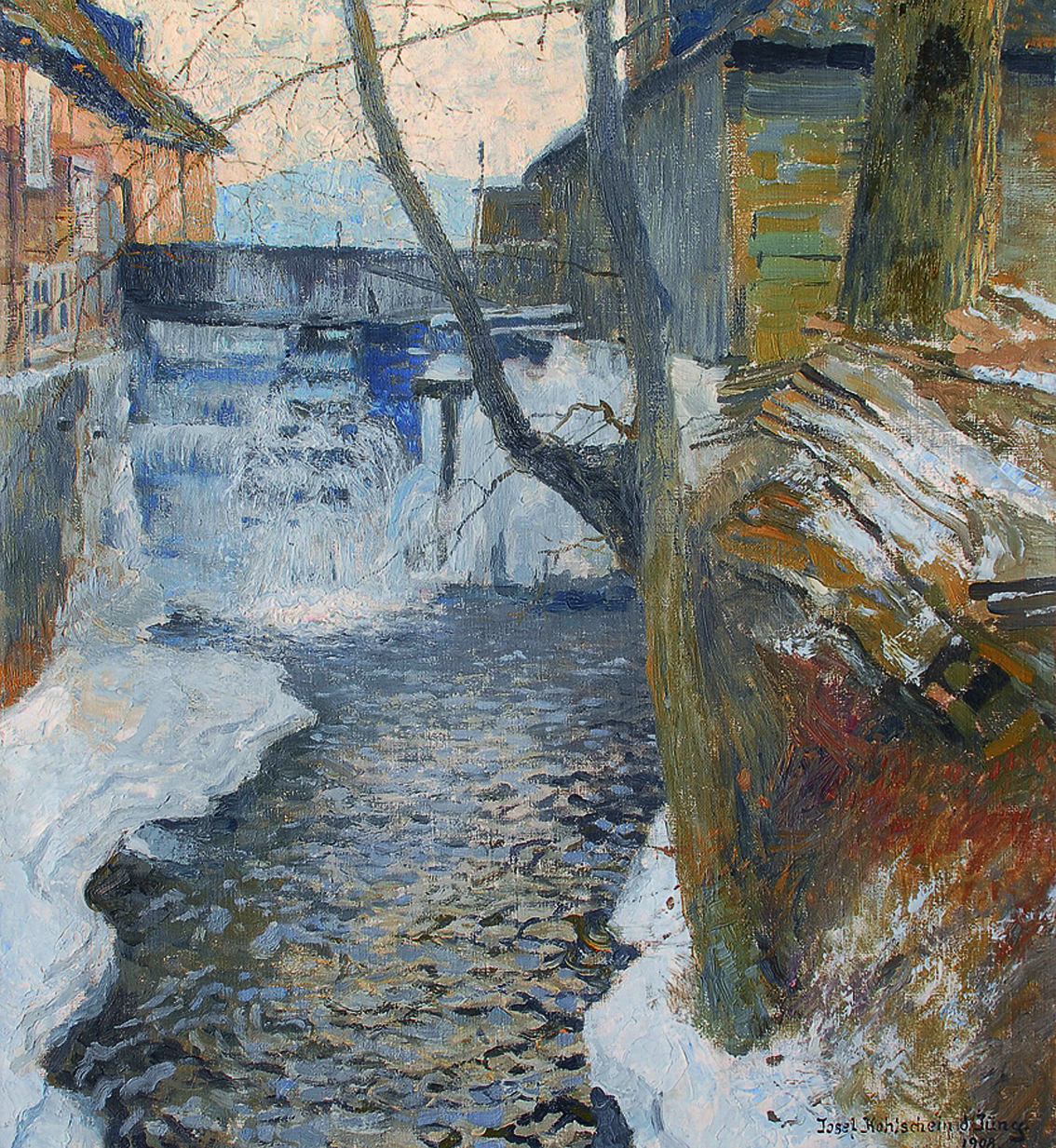 A stream with a mill