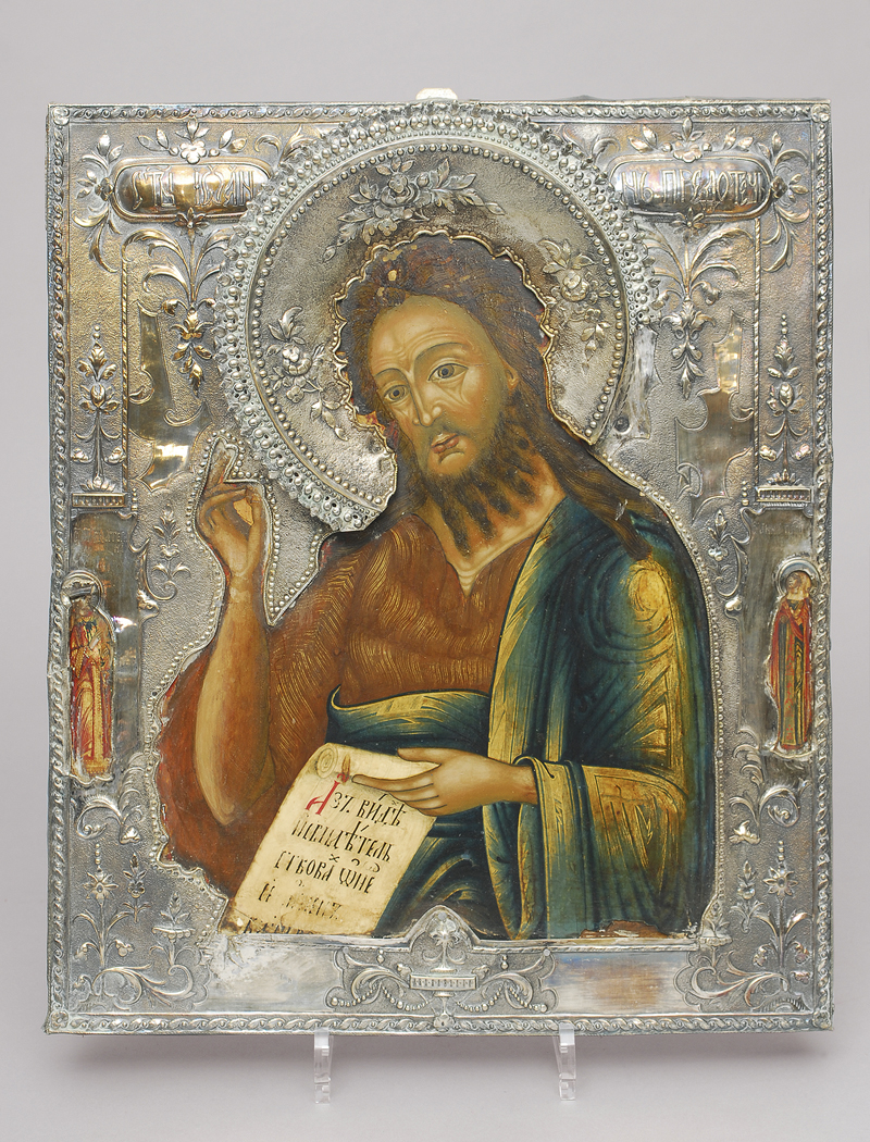 A rare russian icon of the 'Deeis' 'John the Baptist'
