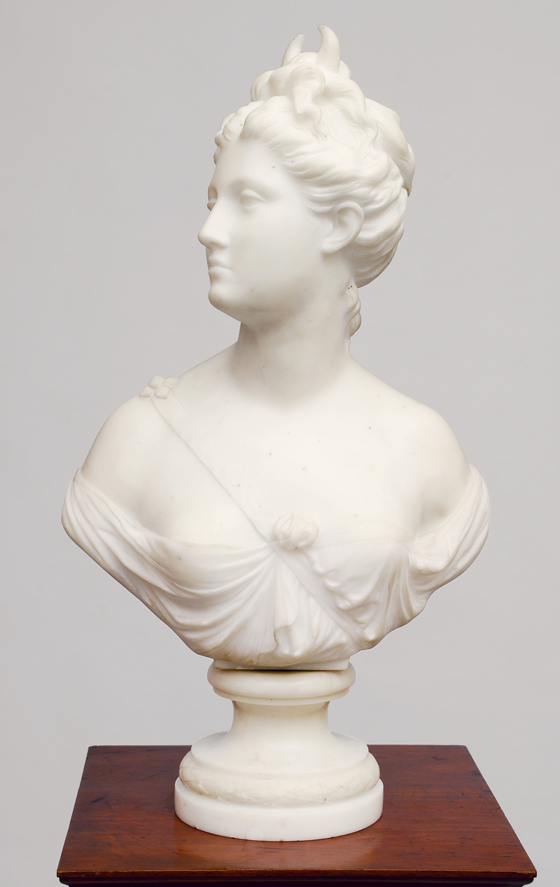 A marble bust 'Diana'