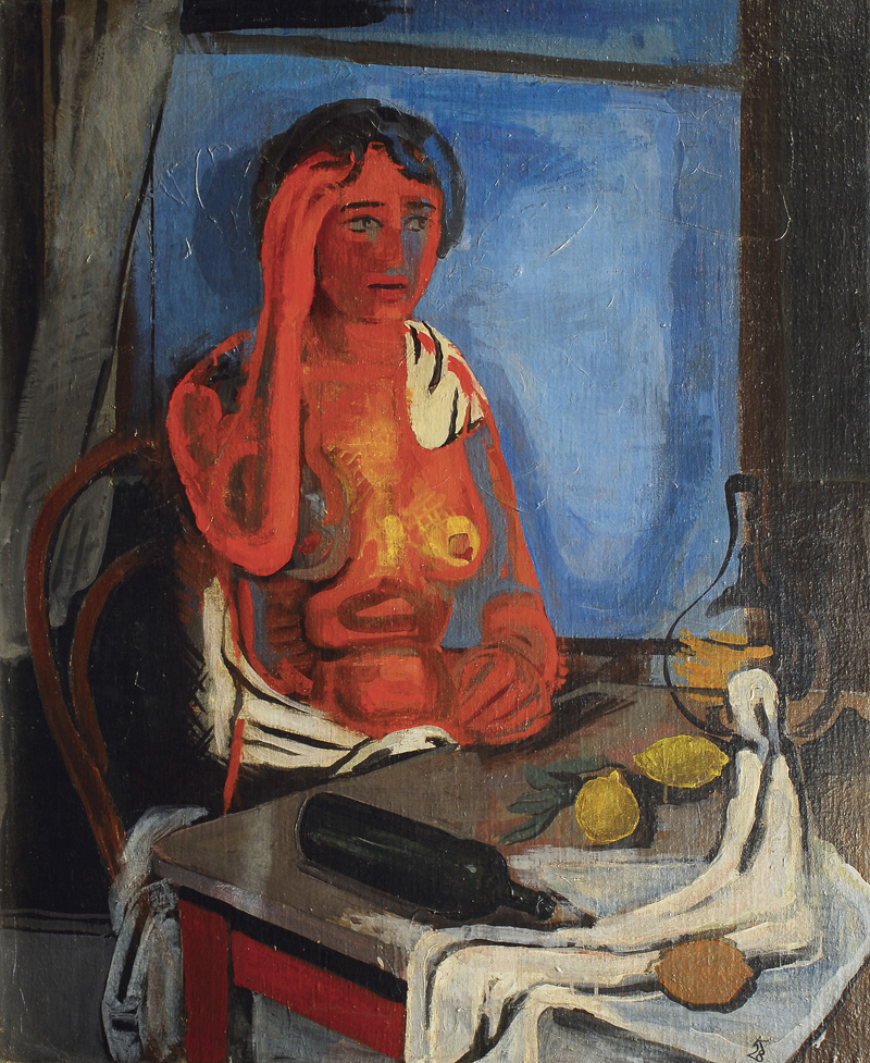 Female Nude at a Table