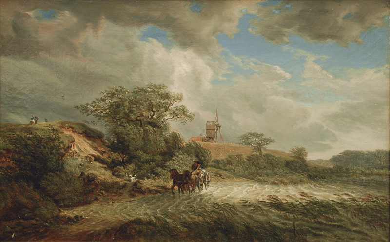 Hermann Kauffmann - Cart in Front of a Mill Cart in Front of a Mill