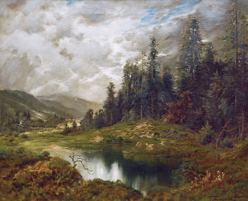 Bavarian landscape with tarn