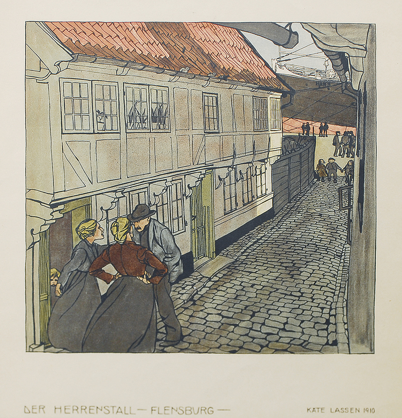 13 lithographs: Flensburg - Aus den Winkeln der Stadt