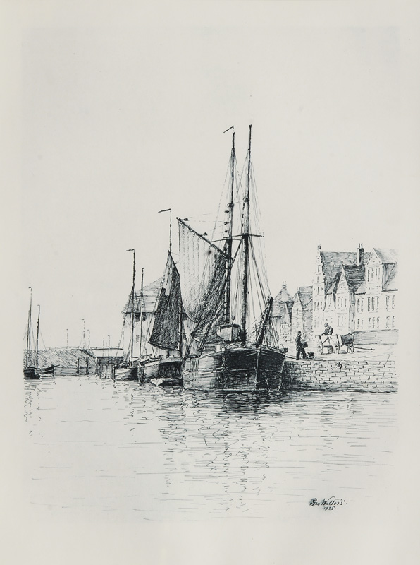 Ships in a small harbour