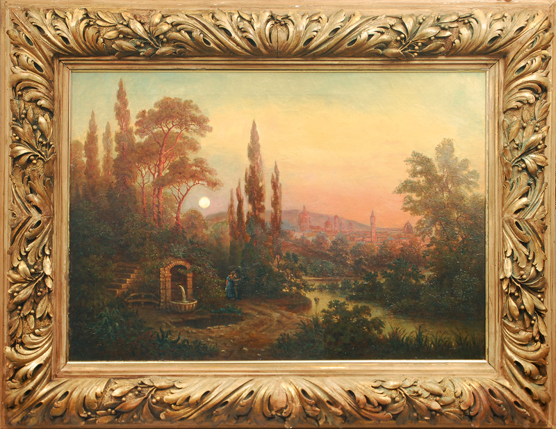 Friedrich August Reinhardt - Florence in the evening sun Florence in the evening sun